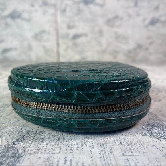 WALES Sweetheart vintage Compact Coin Change Purse Round Zipper - Picture 6 of 10